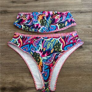Colorful Patterned Bikini Set